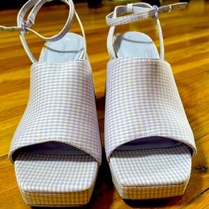 CIRCUS by Sam Edelman Miranda Platform Chunky Sandal in Lilac Check